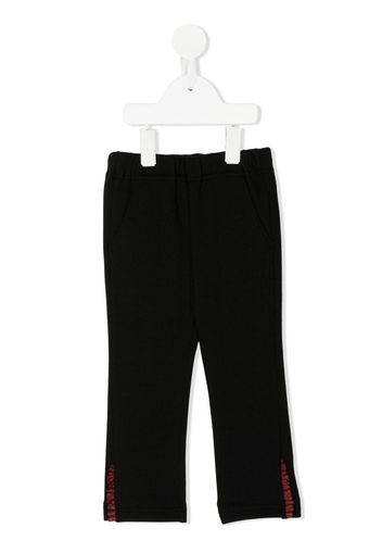 Familiar Pantaloni dritti con ruches - Nero