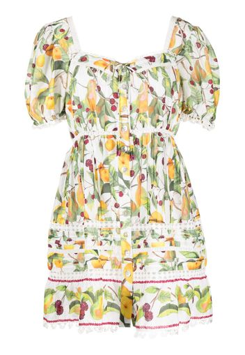 FARM Rio Orchard floral-print mini dress - Bianco