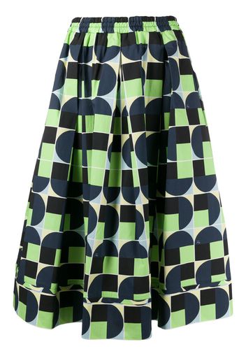 geometric print skirt