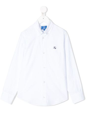 long sleeve embroidered logo shirt