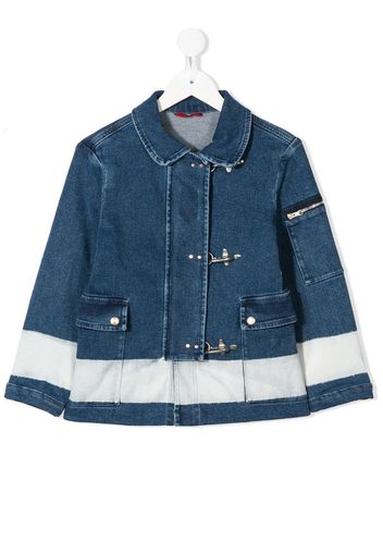 front buckled denim jacket