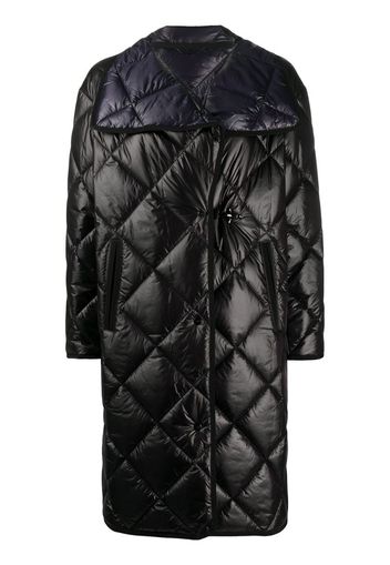 quilted midi coat