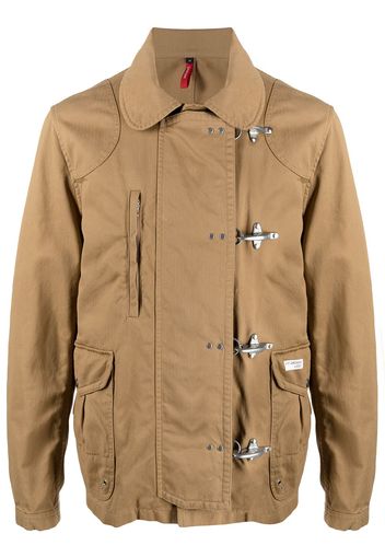 Fay toggle-fastened cotton jacket - Toni neutri