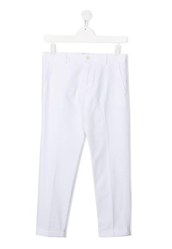 Fay Kids TEEN mid-rise slim-fit chinos - Bianco