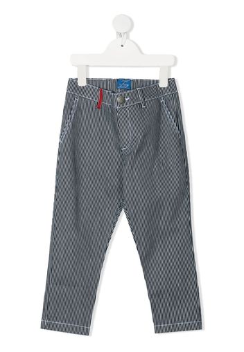 Fay Kids Pantaloni a righe - Blu