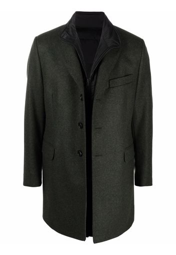 Fay single-breasted fitted coat - Verde