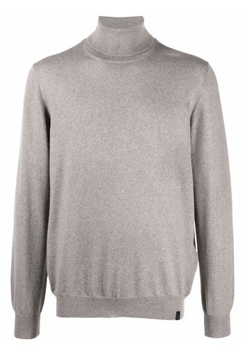 Fay roll neck wool sweater - Toni neutri