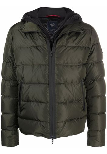 Fay padded zip-up down jacket - Verde