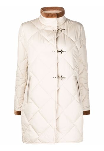 Fay fur-trimmed quilted jacket - Toni neutri