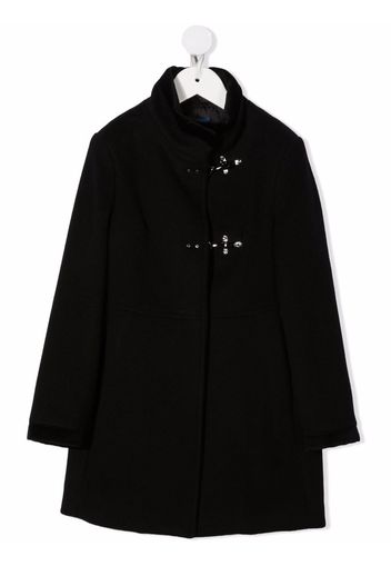 Fay Kids single-breasted high-neck coat - Nero