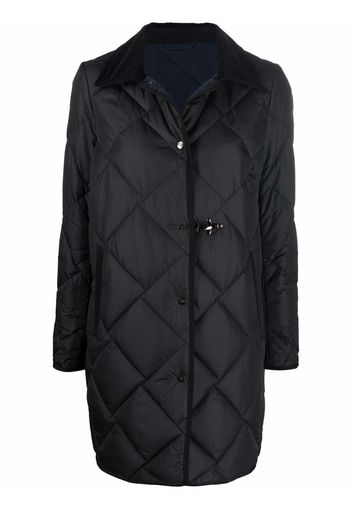 Fay quilted collared coat - Nero