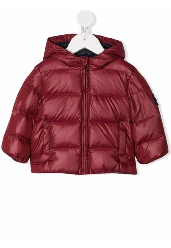 Fay Kids zip-up hooded padded jacket - Rosso