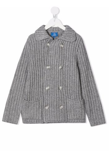 Fay Kids double-breasted knit jacket - Grigio