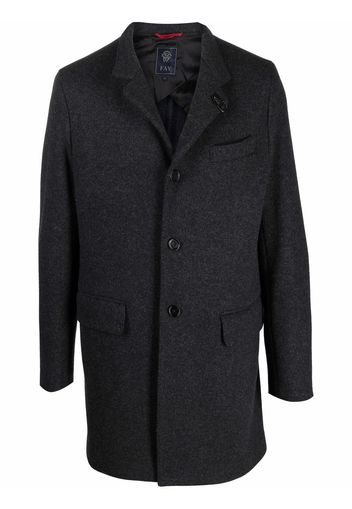 Fay single-breasted high-collar coat - Grigio