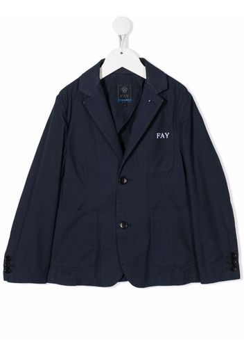 Fay Kids single-breasted cotton blazer - Blu