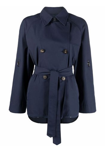 Fay short double-breasted trench coat - Blu