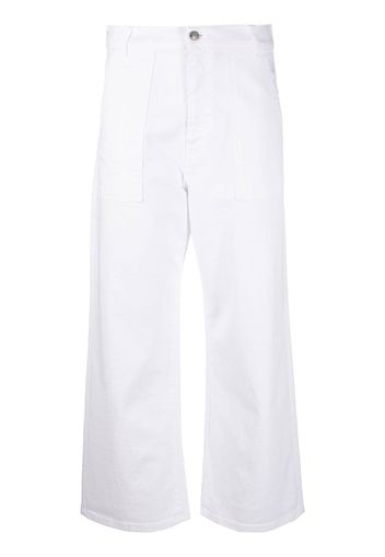Fay cropped flared trousers - Bianco