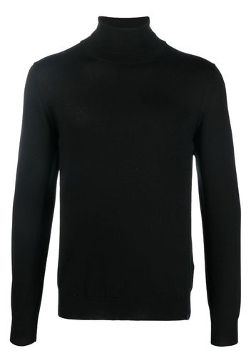 FAY roll-neck virgin wool jumper - Nero