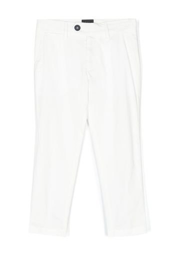 Fay Kids straight-leg cotton-blend trousers - Bianco