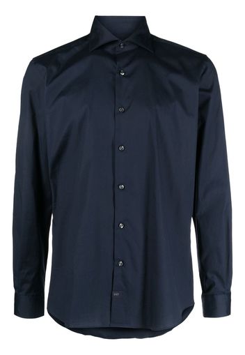 Fay longsleeved cotton shirt - Blu