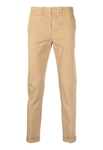 Fay slim-fit leg trousers - Marrone