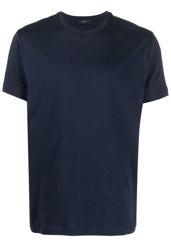 Fay plain cotton T-shirt - Blu