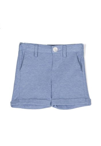 Fay Kids textured-finish cotton shorts - Blu