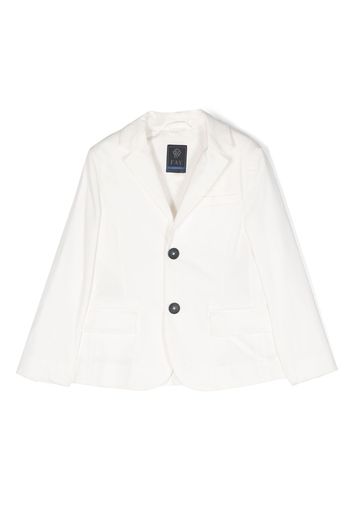 Fay Kids single-breasted cotton blazer - Bianco