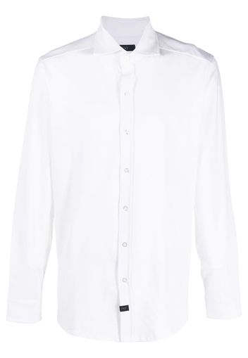 Fay spread-collar long-sleeved shirt - Bianco