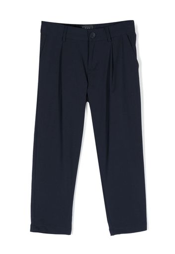 Fay Kids box-pleat straight-leg trousers - Blu