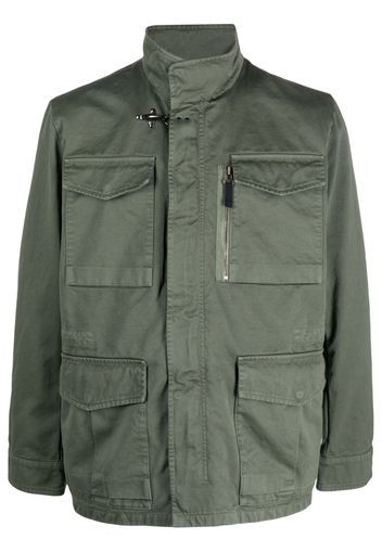 Fay high-neck cotton parka - Verde