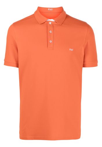 Fay logo-embroidered polo shirt - Arancione