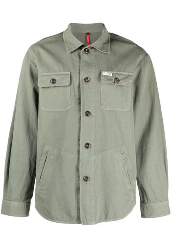 Fay button-up shirt jacket - Verde