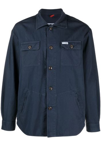 Fay button-up shirt jacket - Blu