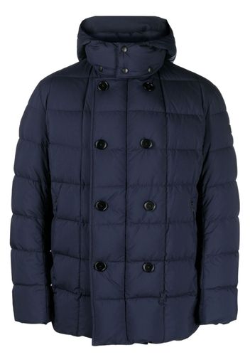 Fay detachable-hood zipped padded jacket - Blu