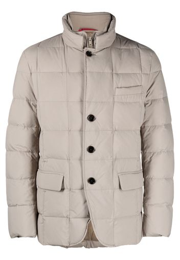 Fay high-neck padded jacket - Marrone