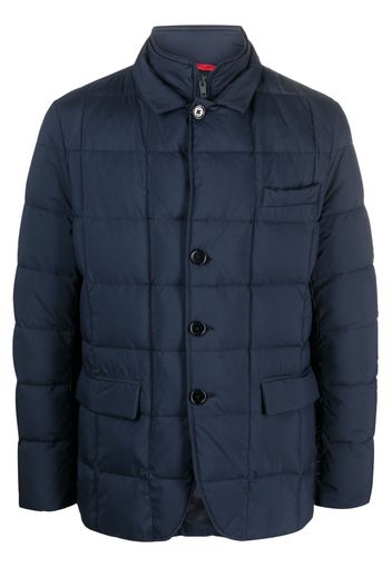 Fay quilted button-fastening jacket - Blu