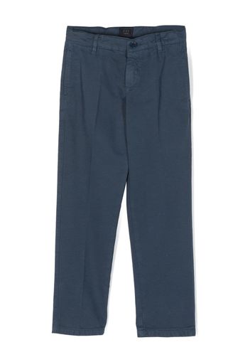 Fay Kids slim-cut cotton chino trousers - Blu