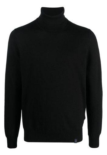 Fay roll-neck virgin wool jumper - Nero