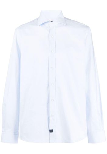 Fay spread-collar cotton shirt - Blu