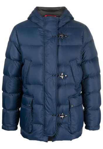 Fay carabiner-fastening padded down jacket - Blu