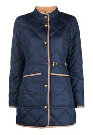 Fay quilted fitted jacket - Blu