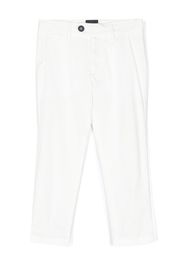 Fay Kids straight-leg cotton-blend trousers - Bianco