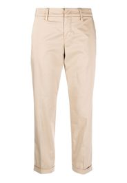 Fay slim-cut cropped trousers - Toni neutri