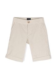 Fay Kids stripe-print turn-up shorts - Toni neutri