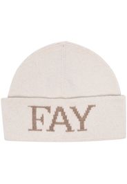 Fay Berretto con logo jacquard - Toni neutri