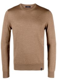 Fay crew-neck virgin-wool jumper - Marrone