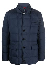 Fay quilted button-fastening jacket - Blu