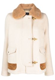 Fay faux-fur collar virgin-wool jacket - Toni neutri