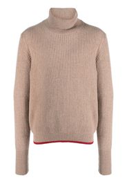 Fay roll-neck ribbed jumper - Marrone